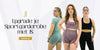 Nieuwe dames sportkledingcollectie met leggings, tops en shorts